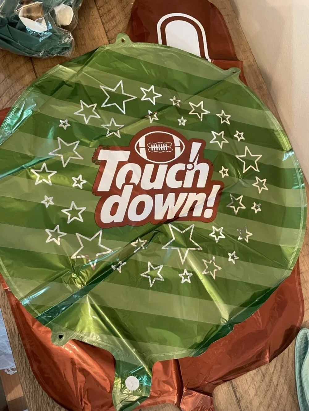 First Year Down Football Birthday Party Decor Bundle Balloons Backdrop Banner
